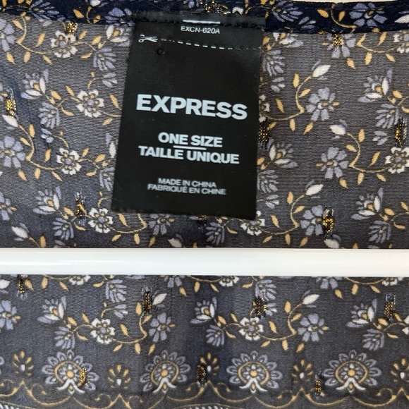 Express Blue Kimono with Flowing Sleeves and Tie Belt - Picture 3 of 11